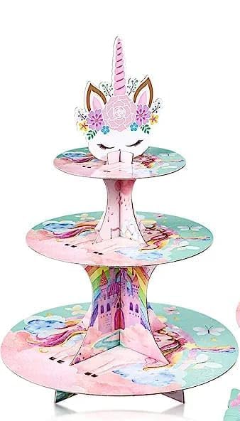 Image of 3 Tier 2pcsCupcake Stand Party Decorations Rainbow Birthday Cupcake Holder mix Theme Dessert Tower for Kids mix Party Baby Shower Wedding Family 2pcs