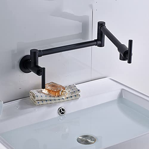 Grifo de cocina de latón cromado con caño folding para agua potable 4