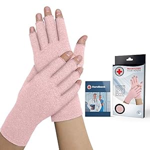 Doctor Developed Ladies Pink Arthritis Gloves / Compression Gloves For Women And Doctor Written Handbook -relieve Joint…