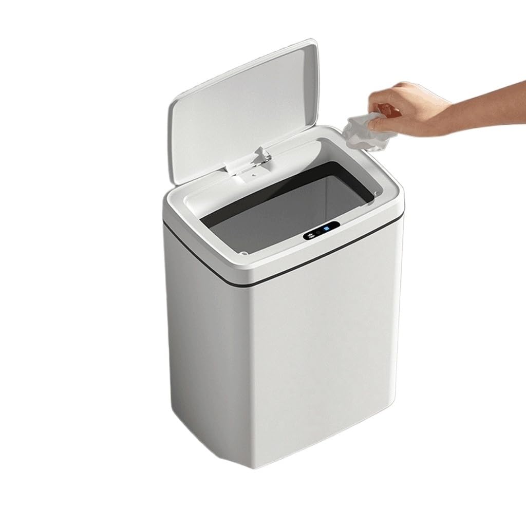 Bathroom Smart Sensor Trash Can Garbage Bucket Automatic for Kitchen Toilet Wastebasket Smart Home(D,33.5cm)