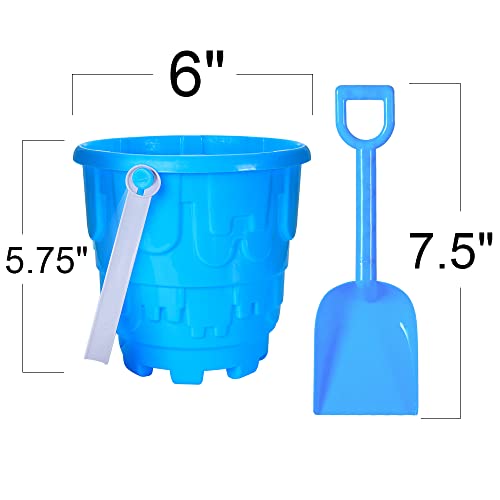 ArtCreativity Beach Sand Castle Buckets and Shovels Set, Includes 12