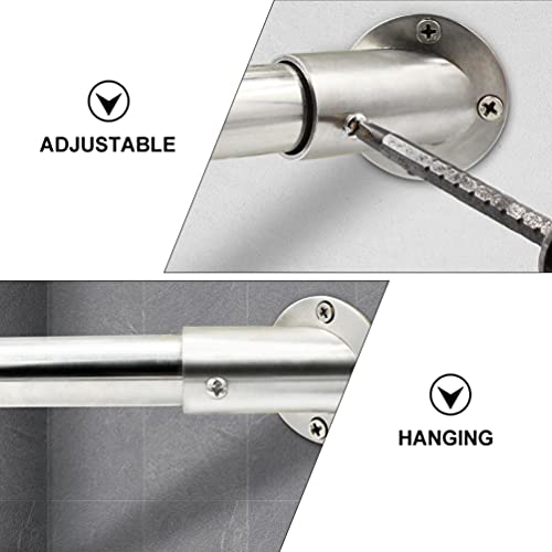Angoily 2St Schräg flansch Endhalterung für Gardinenstangen Kleiderstangenhalter stainless steel inoxlm vorhang steckdose Flanschhalter Stützhalter Metall Pole Baby