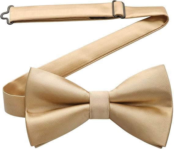 Image of HISDERN Bow Ties for Men Pretied Bowties Classic Formal Business Bow Tie Adjustable Tuxedo Bowtie for Wedding Party