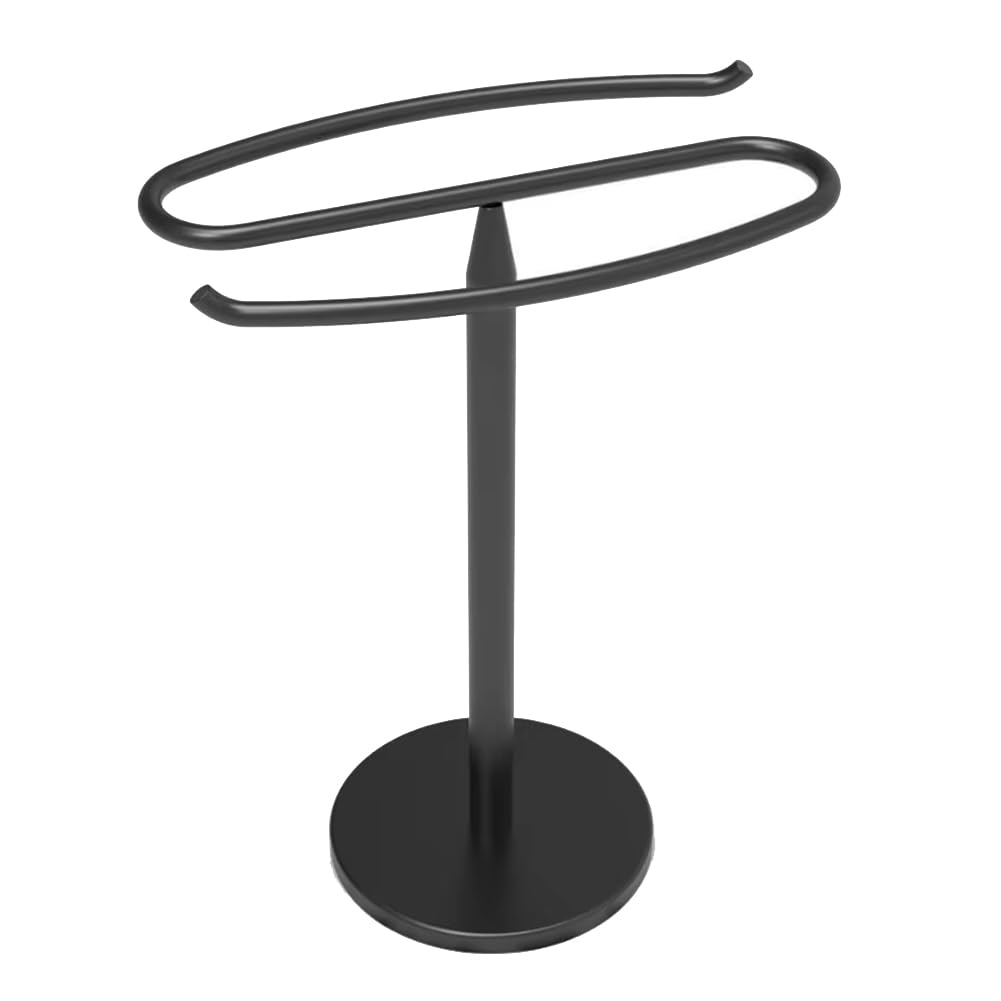 CTRLZS Stainless Steel Free Standing Towel Rack Household Countertop Bathroom Washplate Kitchen Towel Hanging Towel Bar