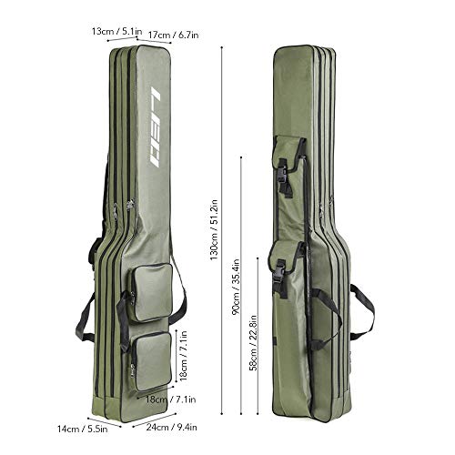 Lixada Duas Camadas 130 cm Vara De Pesca Carretel De Pesca Pólo Equipamento De Pesca Ferramenta de C