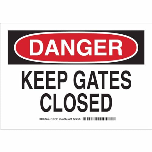 Panneau Keep Gates Closed Brady 124788 | Signalétique de sécurité 25x35 cm