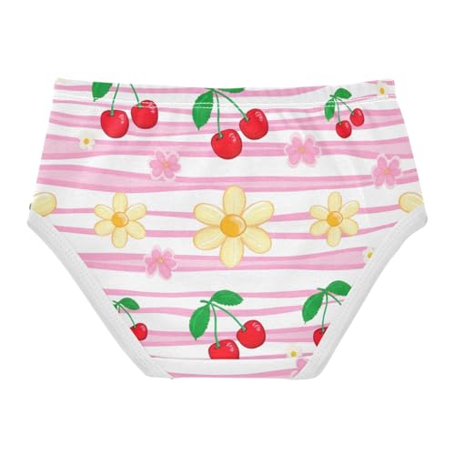 Cotton Toddler Girls Underwear Cute Cherries Daisies Pink Stripes Panties Little Girl Colorful Underpants Briefs 2t2