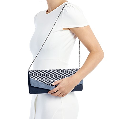 Ruby Shoo Prague sac à main bleu idéal pour vos cérémonies et soirées
