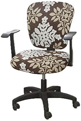 wonderfulwu Office Black Chair Cover, Universal Removable Washable Rotating Armchair Cover, Black