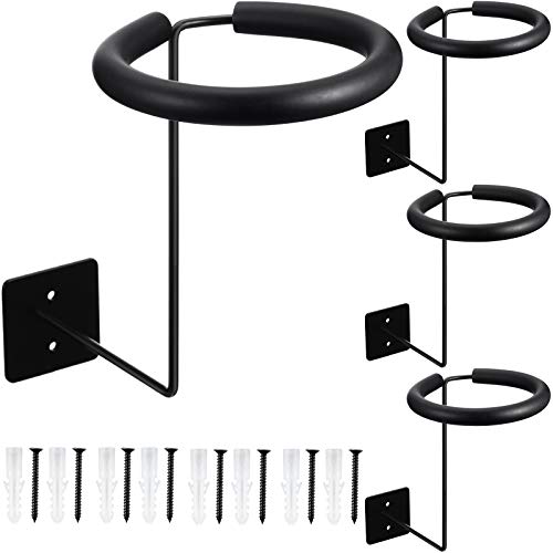 4 Pieces Wall-Mounted Motorcycle Accessories Black Helmet Holders Metal Helmet Hangers Multifunctional Helmet Racks With 4 Pieces Sponge Tubes And 8 Pieces Expansion Screws For Basketball Hat Cap #TOP1