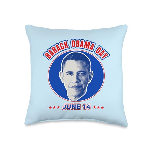 Barack Obama Day 14 June Throw Pillow