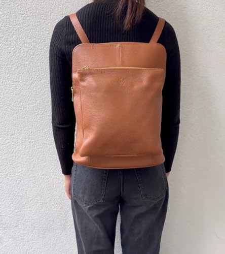 Sac à dos en cuir véritable polyvalent pour soulager le dos avec élégance