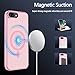 S. Tedazo Magnetic Case for iPhone 7/8 Plus (5.5 inch) Compatible with Magsafe,[Not Yellowing] Slim Thin Shockproof iPhone 7 Plus & iPhone 8 Plus Case-Pink