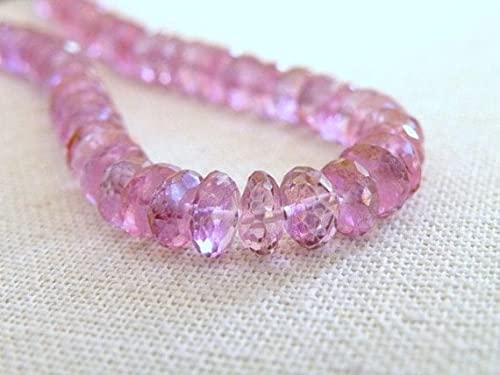 Gemme rose az rondelle mystique AAA de 7mm LKBEADS pour création haute joaillerie