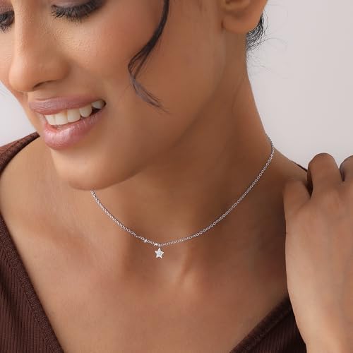 Image of TRUESILVER ACPL 925 Sterling Silver Pendant Necklace for Women | Elegant Charm Necklace | Contemporary Statement Jewelry | Birthday Anniversary Gift