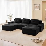 Facile da disimballare e comfort immediato:Questo comodo divano arriva completamente assemblato. Basta disimballarlo, aprire delicatamente i moduli e godersi le sue dimensioni compatte. Raggiungerà l'80% delle sue dimensioni in una settimana, il 90% in un mese e poi il 100%. Nota: il colore del divano può variare leggermente a seconda dell'illuminazione o delle impostazioni dello schermo.