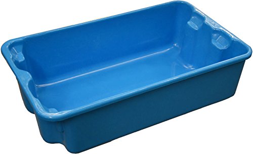 Toteline 7802085268 Nest and Stack Container, Glass Fiber Reinforce Plastic Composite, Capacity 300 lb, 17.88" x 10.63" x 5", Blue