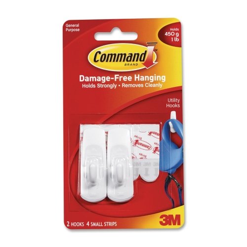 Command Hook with Adhesive Strip - 1 lb (453.6 g) Capacity