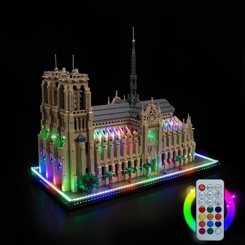 Image of LED Lighting Compatible with Lego Notre-Dame de Paris 21061，Light Kit Compatible with Lego Architecture 21061, NOT Included The Model Set - JUST Lights