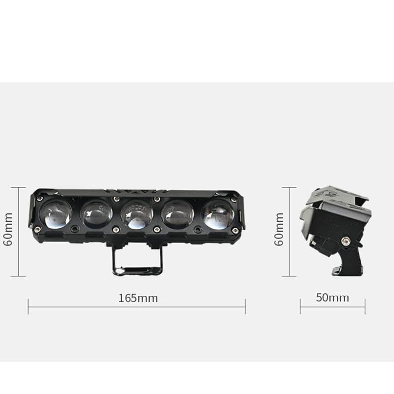 Image of AutoBizarre Car Motorcycle 12V Headlight Led Projector Lamp Dual Color Yellow White Fog Light Metal Body Spotlight Universal for All Bikes Cars SUVs etc. (5 LED, 2 Pcs)
