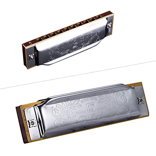 Harmonica Standard Key Of C 10 trous 20 tons Diatonic Blues Gaita Harmonica pour la musique débutante - Les Beatles, Paul McCartney, John Lennon, RIngo Starr, George Harrison Harmonica Standard Key Of C 10 trous 20 tons Diatonic Blues Gaita Harmonica pour la musique débutante – Image 5