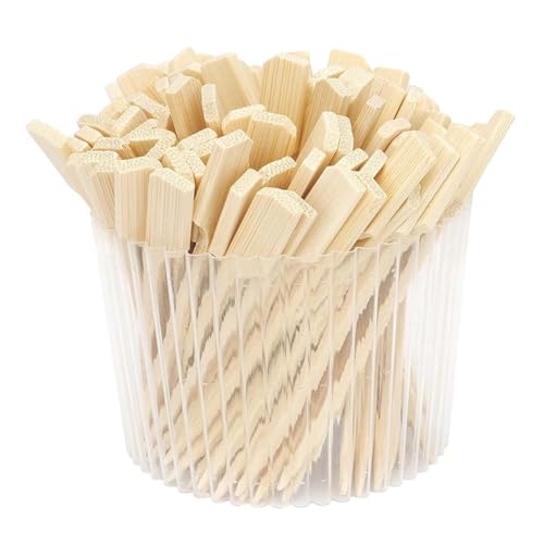 Uikdjgu Brochetas de Bambú para Aperitivos Palillos Planos Accesorios Palillos de Alimentos para Bebidas Brochetas de Madera para Kebab