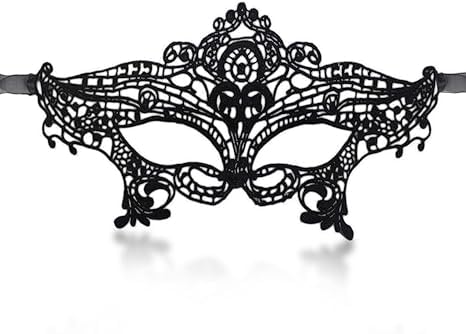 TIutmivo Máscara veneziana de renda preta para mulher, para Halloween, Carnaval, festa de fantasia, cosplay