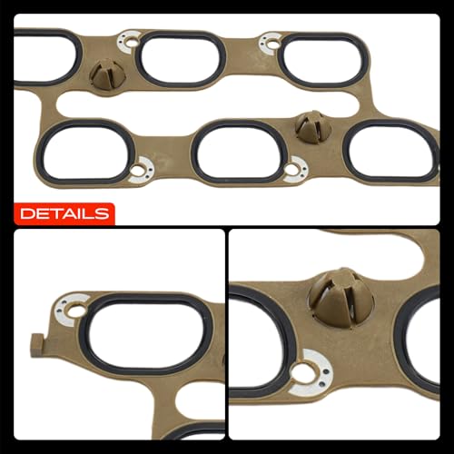 A-Premium Lower & Upper Engine Manifold Seal Gasket Set Compatible with Chevy, GMC, Cadillac, Buick Car - 10-22 Colorado, Impala, Camaro, Traverse, Canyon, CTS, LaCrosse & More, DOHC 6Cyl 3.0L 3.6L by A-Premium - Used condition - Image 9