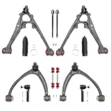 Front End 12pc Control Arms Suspension Kit for Chevy Silverado 1500,Suburban 1500,GMC Sierra 1500, Yukon XL 1500/Yukon, Avalanche, Tahoe, Cadillac Escalade ESV/EXT, 4 Tie Rods 2 Boots 2 Sway Bars