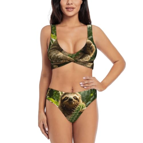 Maillot de bain deux pièces cactus pour vos vacances tropicales et journées piscine