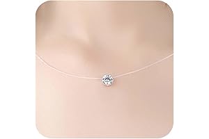 Fashion Crystal Necklace: Invisible Line Zircon Clavicle Chain