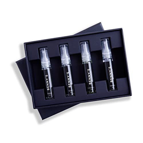 BENNY'S Aftershave | The City Collection | 4 x unglaubliche 5 ml Proben | Mayfair | Soho | Marylebone | Bank Cover