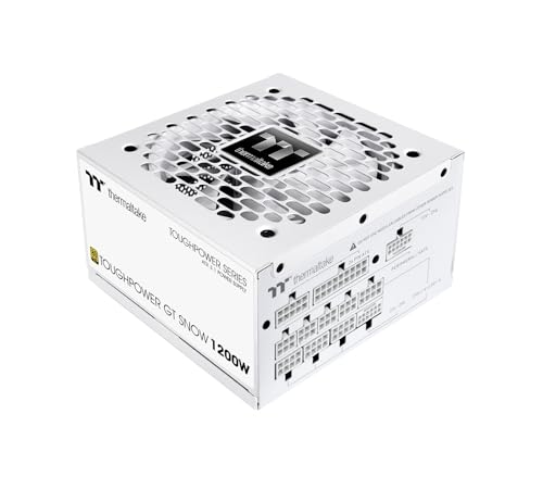 Thermaltake Toughpower GT Snow 1200W | ATX 3.1 | 80 Plus Gold | vollmodular | PCIe 5.1 12V-2x6 (12+4) | Smart Zero Fan sehr leise | Snow (Weiß)