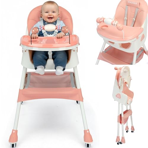 Twinky® Chaise Haute Bébé MAXI 2-en-1 - Chaise de repas pliable, poussette - Chaise évolutive et chaise bébé pour nouveau-nés - Convient de 6 mois à...