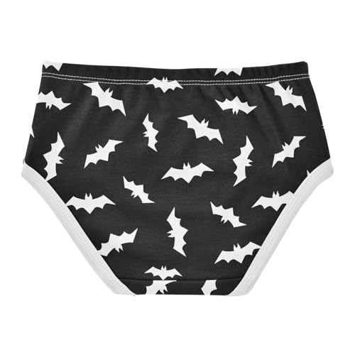 Little Girl Underwear Toddler Panties Kids Undies Halloween Bats Soft Cotton Briefs 2T-8Y2
