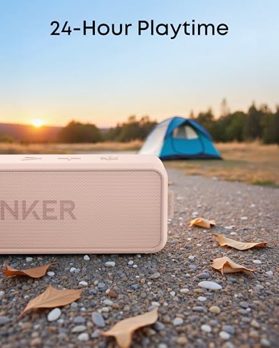 Image of Anker Soundcore 2 Portable Bluetooth Speaker with Stereo Sound, Bluetooth 5, Bassup, IPX7 Waterproof, 24-Hour Playtime, Wireless, Speaker for Home, Outdoors, Travel