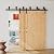 SKYSEN 42in x 84in Double Sliding Barn Doors with 8FT Double Track Bypass Barn Door Hardware Kit, Unfinished Spruce Wood, Save Spacing, Easy to Install, Maximum Fit 80in Openning.(42-84-8FT-SGJ)