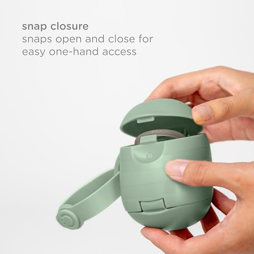 Image of Ubbi On-The-Go Dual Pacifier Holder, Baby Pacifier Case with Strap, Sage