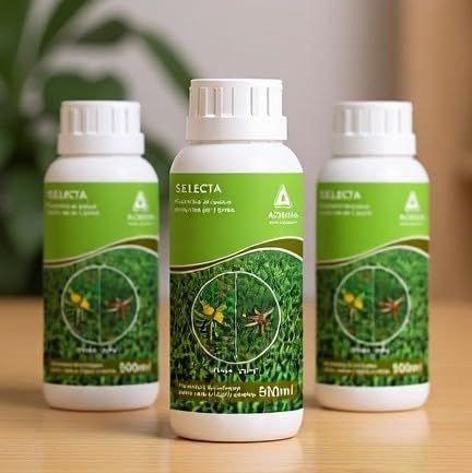 3 confezioni SELECTA Prodotto ad azione selettiva per prati e manti erbosi Uso e Dosi : diluire ml 150 in 4 lt d'acqua da distribuire in una superficie di 10 mq
