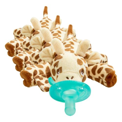 Image of Philips AVENT Soothie Snuggle Pacifier Holder with Detachable Pacifier,0m+,Giraffe,SCF347 /01,(Pack of 3)