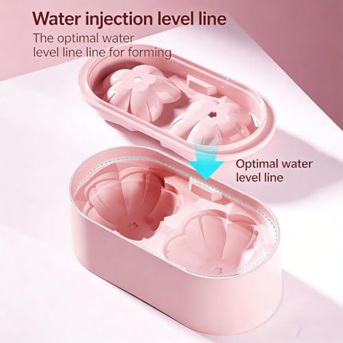2 piezas moldes de hielo con diseño floral Sakura miniatura 3