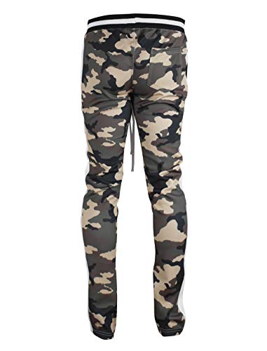 Image of SCREENSHOT Screenshotbrand Mens Hip Hop Slim Fit Track Pants - Athletic Jogger Bottom with Side Taping