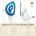 Hortsun Stone Nightlight Plug into Wall Christmas Agate Night Light Agate Slice Light Crystal with Switch Home Decor Hallway Lights, Nightlight for Toilet Kitchen Bedroom(Blue)