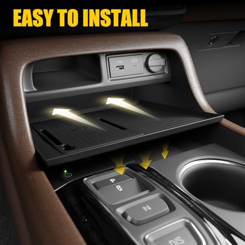 Maxzina Center Console Mat Compatible with 2023-2026 Honda Pilot 2026 Passport Wireless Charging Mat with Indicator Light Port Center Console Anti-Slip Protector Pad Silicone 2025 Pilot Accessories by Maxzina - Image 4