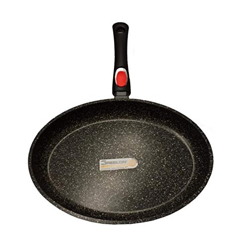 ESPACE CUISINE Poêle à Poisson Ovale Pierre, Revêtement Anti-Adhérent, Sans PFOA, Convient pour Four et Induction