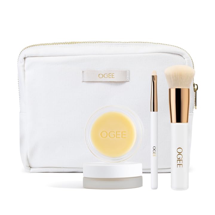 Ogee makeup brush set: blender, precision & brush cleanser