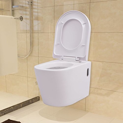 Snsowed WC Sospeso in Ceramica Bianca,Articoli di ferramenta,Prodotti Idraulici,Articoli Idraulici,WC e Bidet,WC-244270