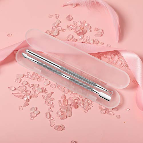 image for YINYIN 2PCS Cuticle Pusher and Cutter with Storage Case,Professional C