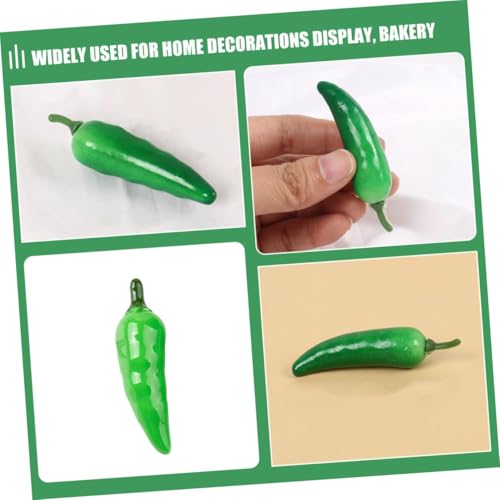 Verduras artificiales tipo mini chile picante falso para vitrinas 7