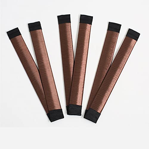 3 Pcs Hair Bun Maker Set,Mujeres de la Moda Girls Magic Hair Bun Maker herramienta para Mujeres Niñas Hacer Moños Pelo(Marrón) Cover